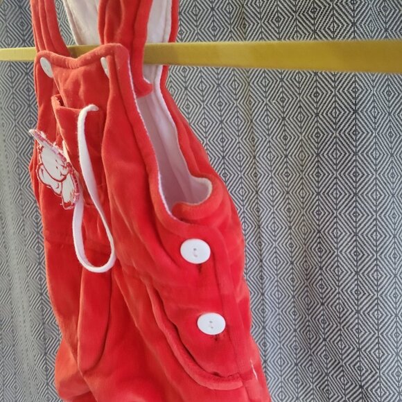 Rare Vintage Mother’s Touch Red & White Baby Jumper Overalls 3-6 Months - Picture 5 of 13